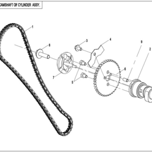camshaft of cylinder