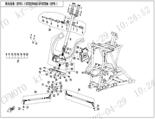 Steering system CFORCE 625