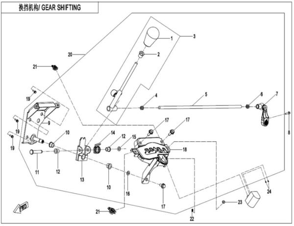 gear shifting cforce 625
