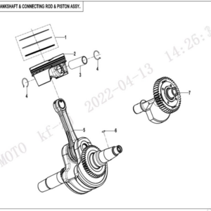 crankshaft & piston CFORCE 625