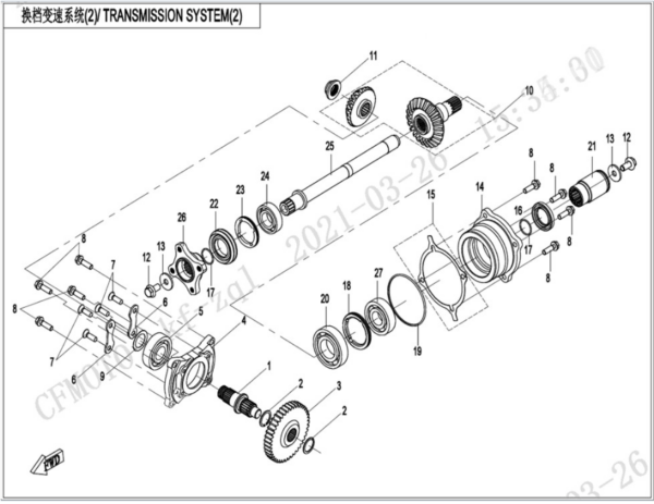 transmission system 2 cforce 625