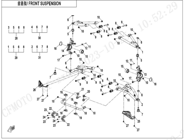 Front suspension CFORCE 850