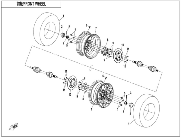 Front wheel CFORCE 850