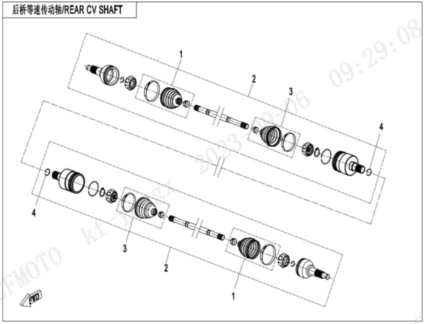 rear CV shaft CFORCE 850