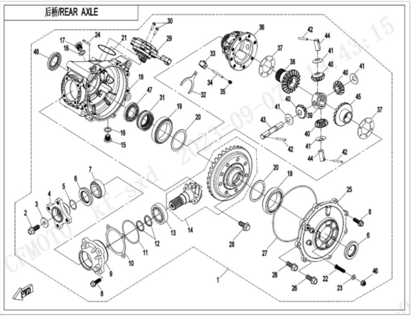 Rear axle cammand CFORCE 850