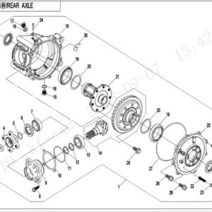 Rear axle differntial CFORCE 850