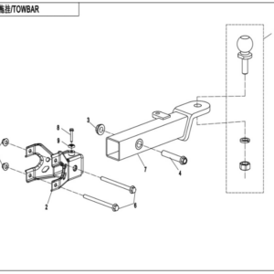 Towbar bolt CFORCE 850