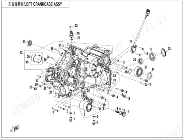 left crankcase CFORCE 850