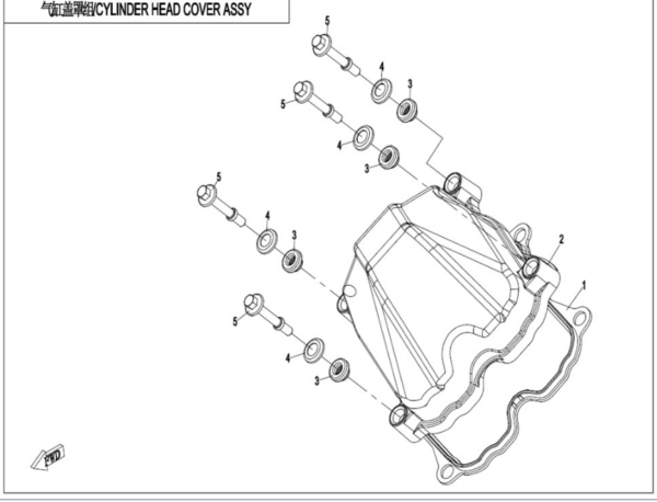 Cylinder head cover CFORCE 850