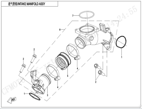 Intake manifold CFORCE 850