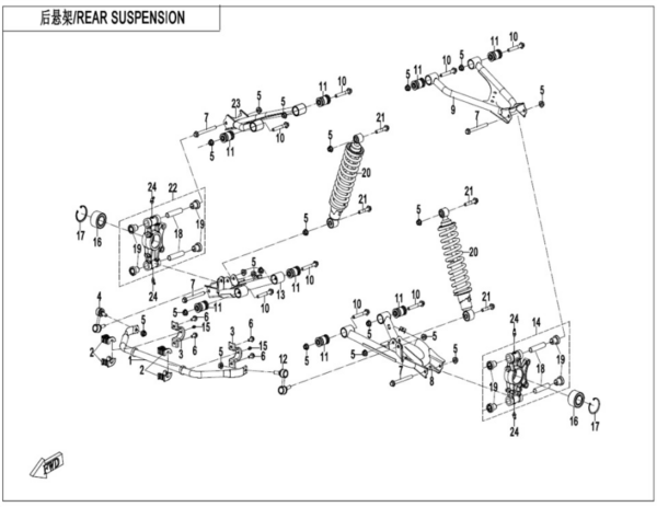 rear suspension cforce 520 L