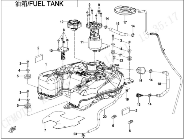 Fuel tank cforce 520 L