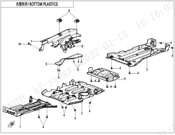 bottom plastics cforce 520 L