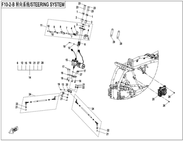 Steering system 1 CFORCE 520 L