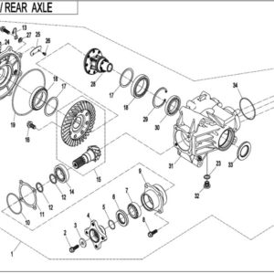 Rear axle CFORCE 520 L