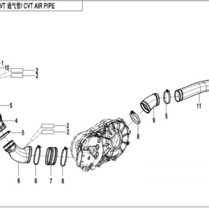 CVT air pipe cforce 520 L