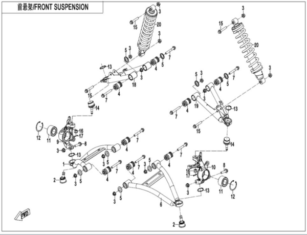 front suspension CFORCE 450