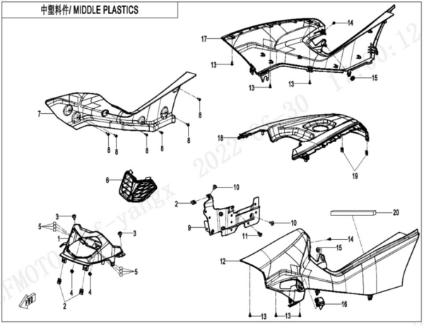 Middle plastics CFORCE 450