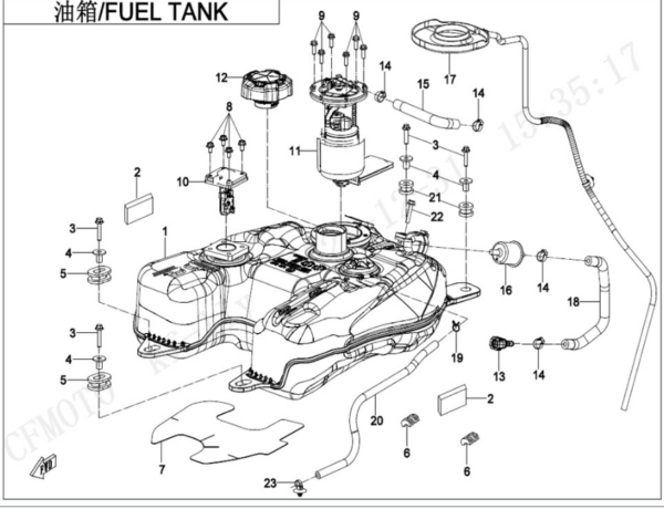 fuel tank cforce 450