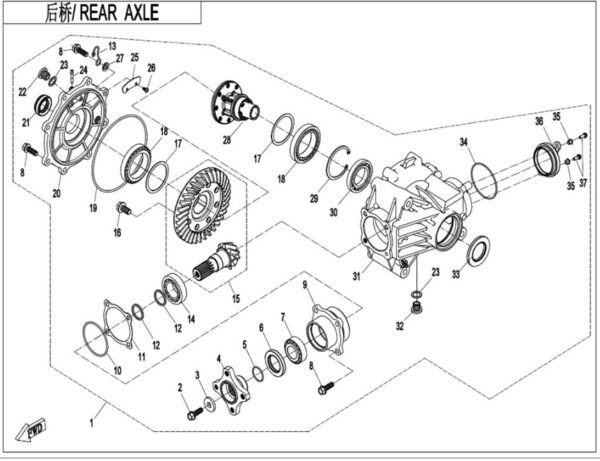 rear axle cforce 450