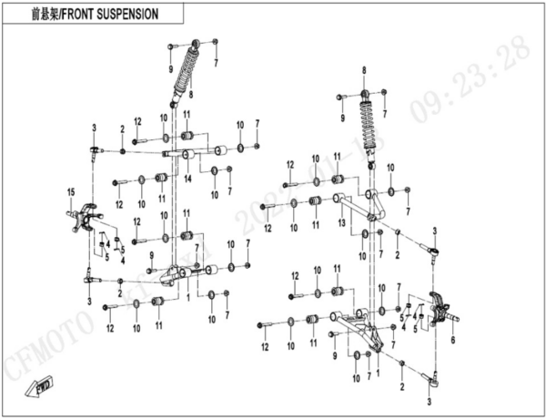 front suspension cforce 110 ev