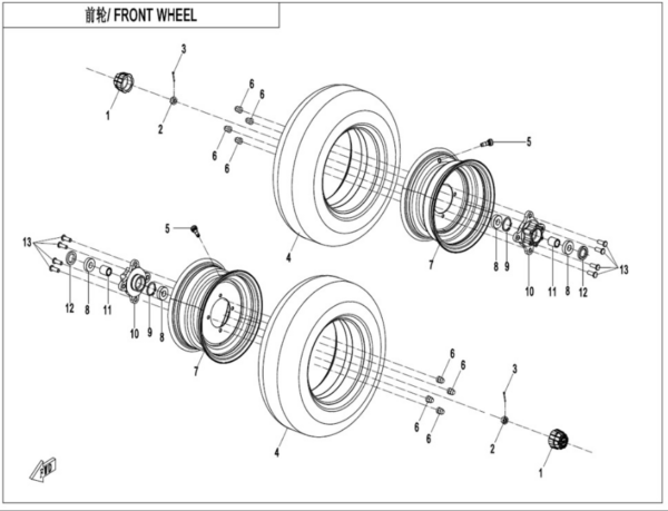 front wheel cforce 110 ev