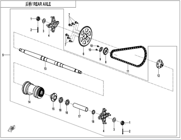 rear axle cforce 110 ev