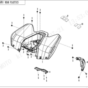 rear plastics cforce 110