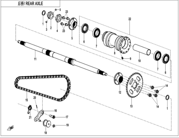 rear axle cforce 110