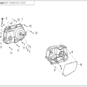 Right crankcase cover cforce 110