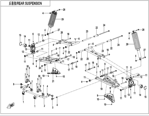 rear suspension uforce 600