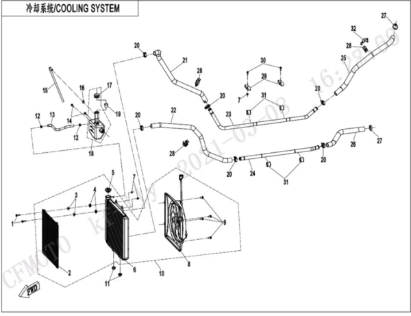 Cooling system uforce 600