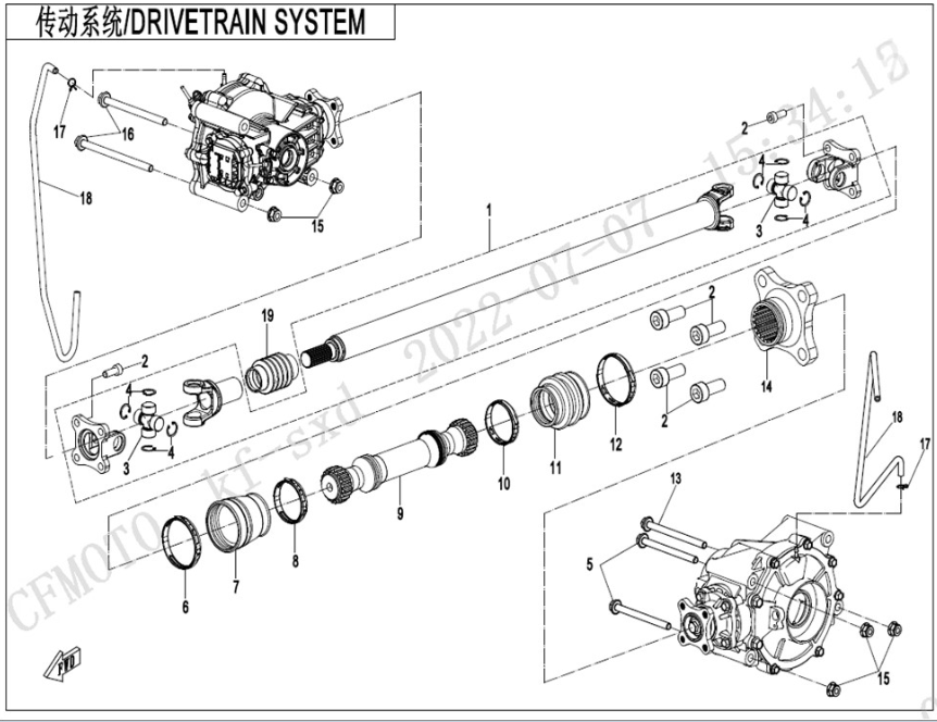 Drivetrain system uforce 600