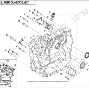 Right crankcase uforce 600