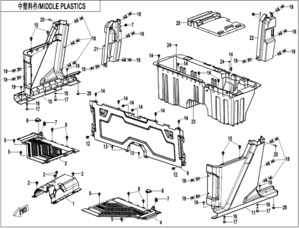 middle plastics UFORCE 1000 XL
