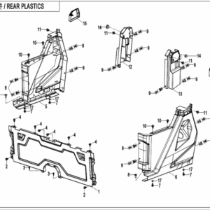 rear plastics uforce 1000 xl